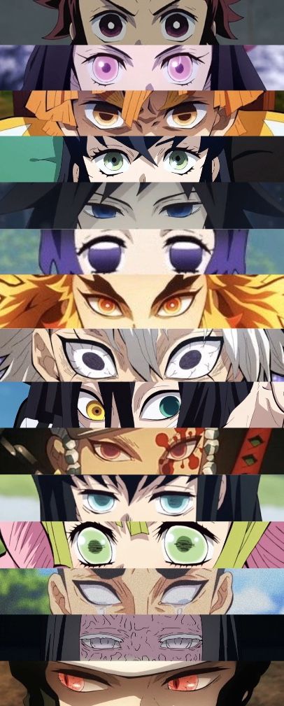 Kny Hashira, Demon Slayer Characters, Anime Lock Screen Wallpapers, Demon Eyes, Anime Canvas Art, Cool Anime Backgrounds, Demon King Anime, Anime Canvas, Dragon Slayer