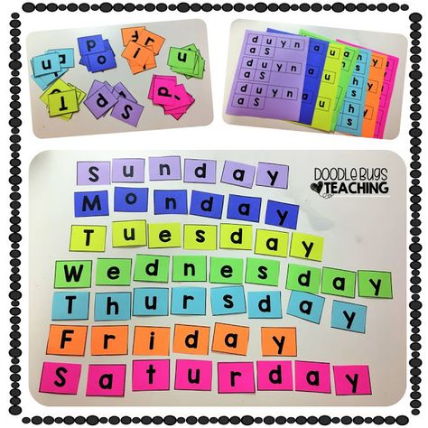 Days Of The Week Activities For Kids, Days Of The Week Activities Kindergarten, Days Of The Week Activities Preschool, Days Of The Week Worksheet Preschool, Days Of The Week Flashcards, Days Of The Week Worksheet, Days Of The Week Activities, Ab Patterns, Doodle Bugs