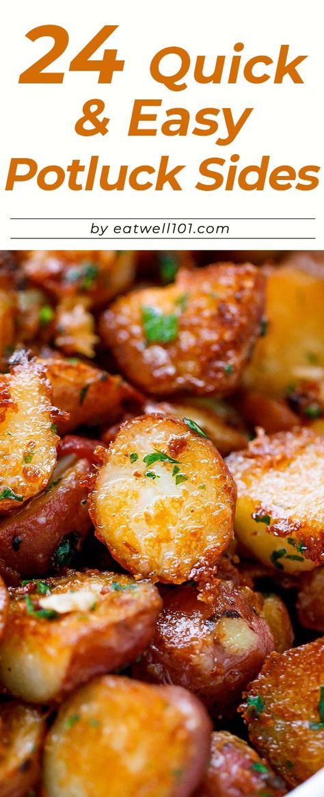 Potluck Side Dish Recipes: 24 Quick and Easy Potluck Side Dishes — Eatwell101 Easy Potluck Side Dishes, Potluck Sides, Easy Potluck Recipes, Gluten Free Recipes Side Dishes, Party Side Dishes, Easy Potluck, Potluck Side Dishes, Cookout Side Dishes, Bbq Side Dishes