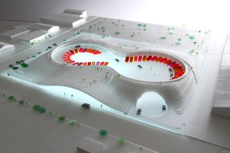 Sydhavns Recycling Center by BIG Big Architects, Waste To Energy, Recycling Station, Recycling Plant, Recycling Facility, Bjarke Ingels, Recycling Process, Architectural Model, Fitness Facilities