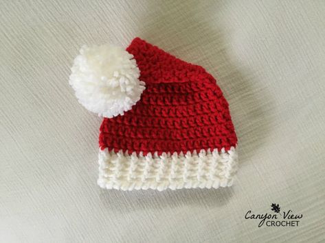 Christmas Santa Hat  Crochet Santa Claus Hat  Newborn Baby  #canyonviewcrochet www.CanyonViewCrochet.etsy.com Crochet Red And White, Santa Hat Crochet, Holiday Party Accessories, Baby Santa, Christmas Santa Hat, Crochet Santa, Santa Photos, Santa Claus Hat, Hat Crochet