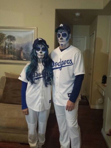 Dodger Costume Halloween, Let's Go Dodgers, Dodgers Nation, Yard Haunt, Dodgers Fan, Blue Crew, Halloween Inspo, Matching Couple Outfits, Halloween Yard