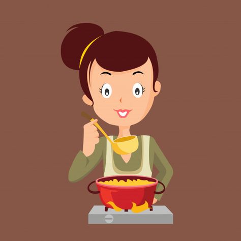 Mamá cocinando Vector Premium | Free Vector #Freepik #vector #freesticker #freecocinero #freemadre #freecocinar Thermostat, Premium Vector, Fondant, Pikachu, Chef, Pasta, Disney Princess, Disney Characters, Fictional Characters