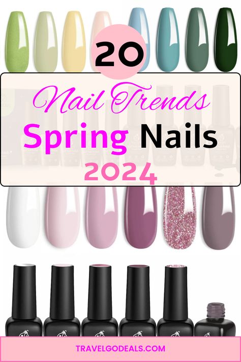 20 ULTIMATE SPRING NAILS TRENDS IDEAS YOU WILL LOOK STUNNING Spring Colors 2024 Nails, Early Spring Nails 2024, Spring Gel Nails Ideas, Spring Nail Inspiration, Spring Nails Ideas, Gold Gel Nails, New Nail Trends, April Nails, Color For Nails