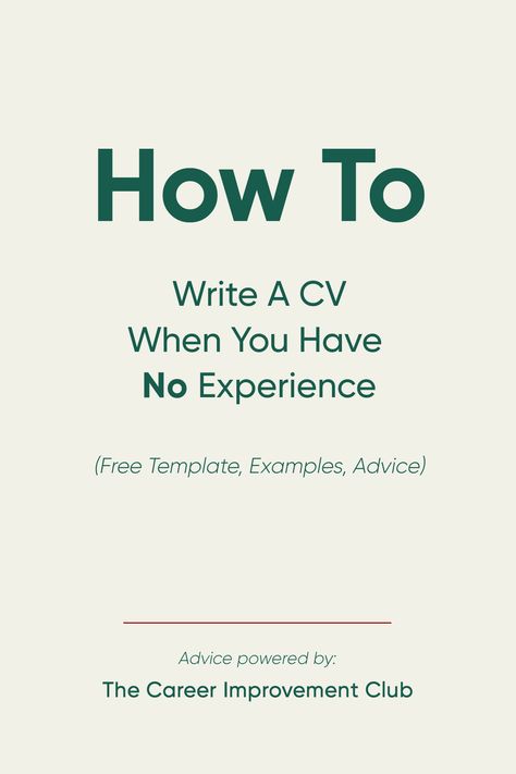 Experience you either have it or you don’t, right? Well, it’s a matter of perspective, we all have some sort of experience in something. This is a guide on How to write a CV when you have no experience. No Experience CV Template Included! #FreeTemplate #NoExperience #StudentCV #StudentResume #EntryLevelJobs # #GraduateJobs #Resume #CV #FreeResumeTemplate #FreeCV #FreeCVTemplate #Freebie #CVAdvice #ResumeAdvice #StudentAdvice How To Make Cv Job Search, No Experience Resume Student, How To Write A Good Cv, Cv Words Worksheets, How To Make A Cv For Job, How To Write A Cv With No Experience, Cv With No Work Experience, How To Write Cv For Job, Best Cv Template Professional Cv