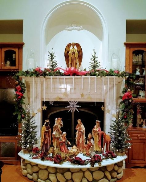 35+ Stunning Christmas Mantel Decorations for 2022 | HubPages Christmas Crib Ideas, Church Christmas Decorations, Christmas Soldiers, Christmas Nativity Set, Christmas Tree Decorations Diy, Christmas Mantel, Christmas Mantel Decorations, Christmas Interiors, Christmas Mantle