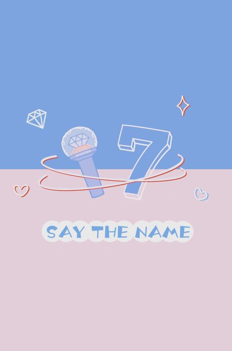 Seventeen Color Palette, Going Seventeen Logo, Seventeen Logo Aesthetic, Seventeen Illustration, Carat Wallpaper, Seventeen Diamond, Seventeen Art, Say The Name Seventeen, Seventeen Wallpaper Kpop