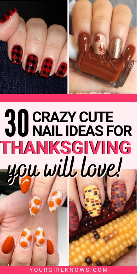 Nail Designs Thanksgiving, Nail Art Thanksgiving, Thanksgiving Nails Fall, Cute Thanksgiving Nails, November Nail Art, Thanksgiving Nail Ideas, Thanksgiving Nails Color, November Nails Fall, November Nail Designs