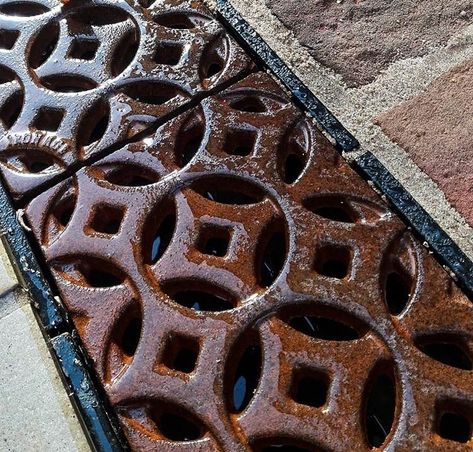 Decorative Linear Drain Grates - A Guide - Lateral Design Studio Landscape Drainage, Drainage Channel, Linear Drain, Iron Grate, Gorgeous Interiors, Drain Cover, Photo S, Stainless Steel 304, Interior Inspiration