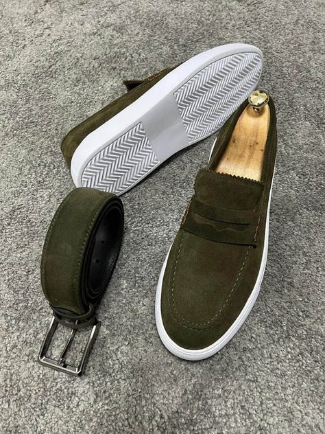 Mens Loafers, Leather Product, Care Care, Summer 22, Loafer Sneakers, Black Loafers, Mens Khakis, Dark Khaki, Suede Loafers