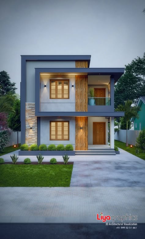 3d modern home designs Liya graphics Kollam Kerala 9995251661 liyagraphicspvr@gmail.com Kerala House Elevation Exterior Design, Kerala Duplex House Design, Small Residence Elevation, White Bungalow Exterior, Kerala House Elevation, Elevation Exterior Design, Kerala Style House, Kollam Kerala, Gold Kada