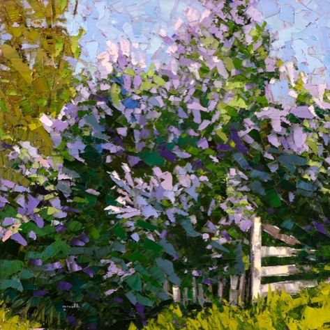 Flower Bush Painting, Lilac Paintings, Lilac Flower Painting, Lilac Illustration, Painting Lilacs, Lilacs Flowers, Lilac Art, Lilac Bush Painting, White Lilacs