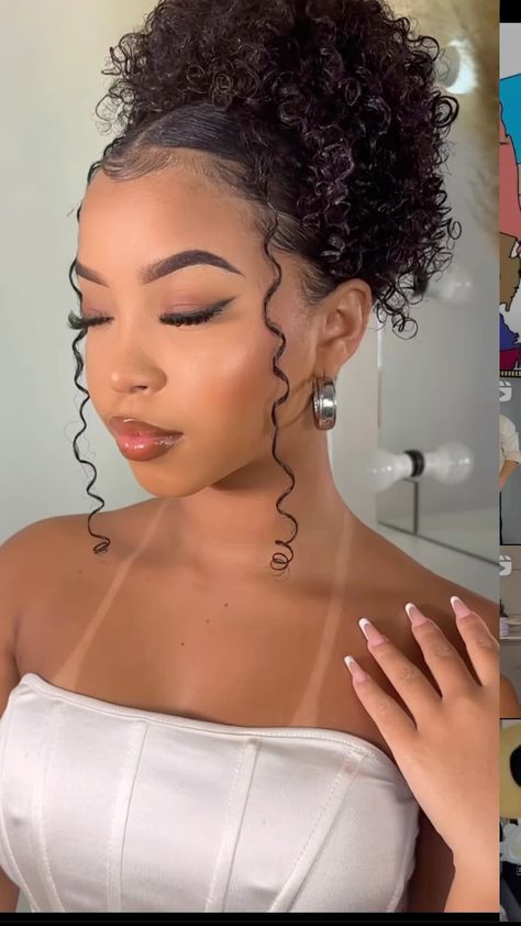 High Curly Hairstyles, Easy Updos For Natural Hair Black Women, Prom Hairstyles For Coily Hair, Natural Hair Prom Hairstyles Curly, Black Hairstyles Short Natural, Natural Hairstyles For Black Women Professional, Afro Prom Hairstyles, Natural Short Curly Hairstyles Black, Cute Black Curly Hairstyles