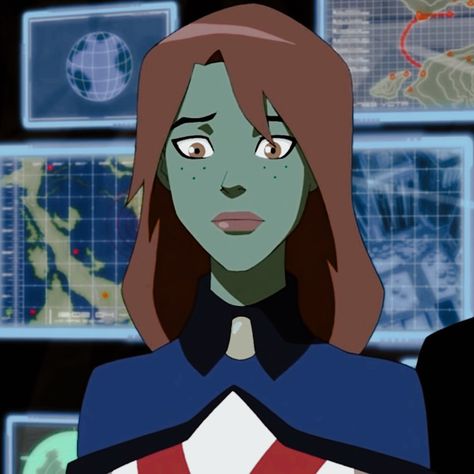 Miss Martian Young Justice, Young Justice Miss Martian, Animated Aesthetic, Phil Bourassa, Superboy And Miss Martian, Dc Heroines, Young Justice Comic, Western Anime, Megan Young