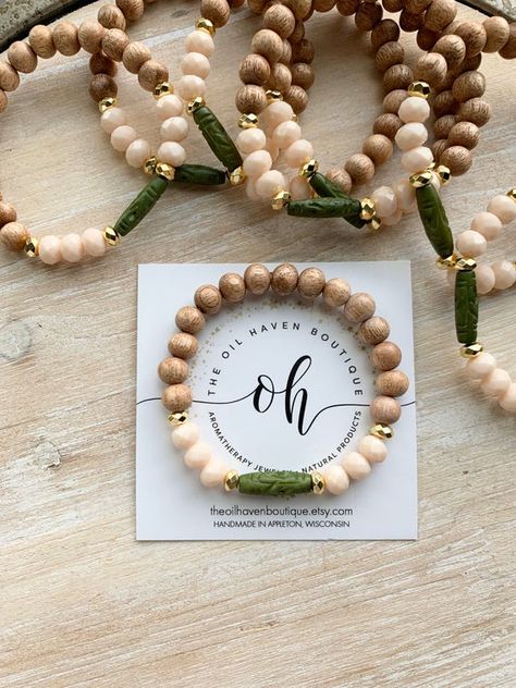 How To Make Diffuser Bracelets, Luxury Artisan Beads For Gifts, Wood Bead Bracelet Ideas, Bracelet Gift Packaging, Benefits Of Essential Oils, Wood Bead Bracelet, Diffuser Jewelry, Wood Bracelet, Beads Bracelet Design