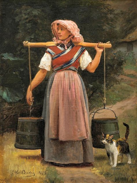 Milk Maid, Amber Tree, Water Carrier, History Painting, Historical Painting, Royal Academy Of Arts, A4 Poster, Traditional Fashion, Painting Reproductions