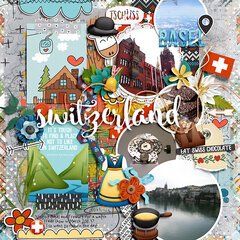 Scrapbook.com Layout Gallery Switzerland Scrapbook Layouts, Switzerland Scrapbook, Switzerland Honeymoon, Travel Journal Scrapbook, Swiss Chocolate, Scrap Ideas, Quaint Village, Journal Scrapbook, Cow Bell