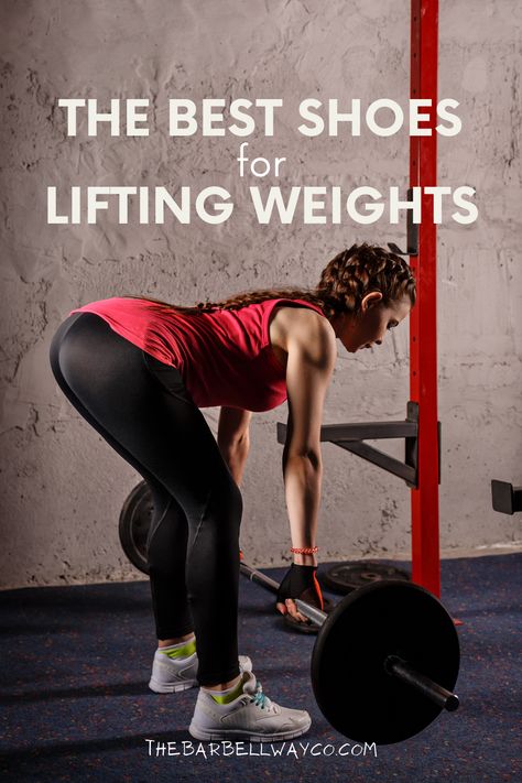 Here are the BEST shoes for lifting weights for women! Wearing proper footwear is crucial when strength training, so we know you'll find this post helpful! Weightlifting Outfit For Women, Best Shoes For Weight Lifting Gym, Weightlifting Shoes Women, Lifting Shoes For Women, Weight Training Shoes, Powerlifting Women, Shoes Bench, Weight Training Women, Strength Training Women