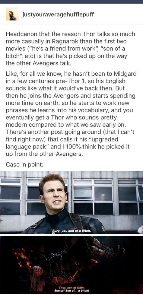 Marvel Headcanon, Language Works, Dc Movies, Avengers Memes, Marvel 3, Marvel Jokes, Girl A, Avengers Funny, Marvel Funny