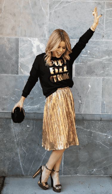 Black And Gold Party Outfits Women, Simple Christmas Outfits, Trendy Holiday Outfits, Rok Outfit, Holiday Outfits Christmas, Holiday Outfits Women, Glamorous Outfits, Party Outfits For Women, Christmas Look