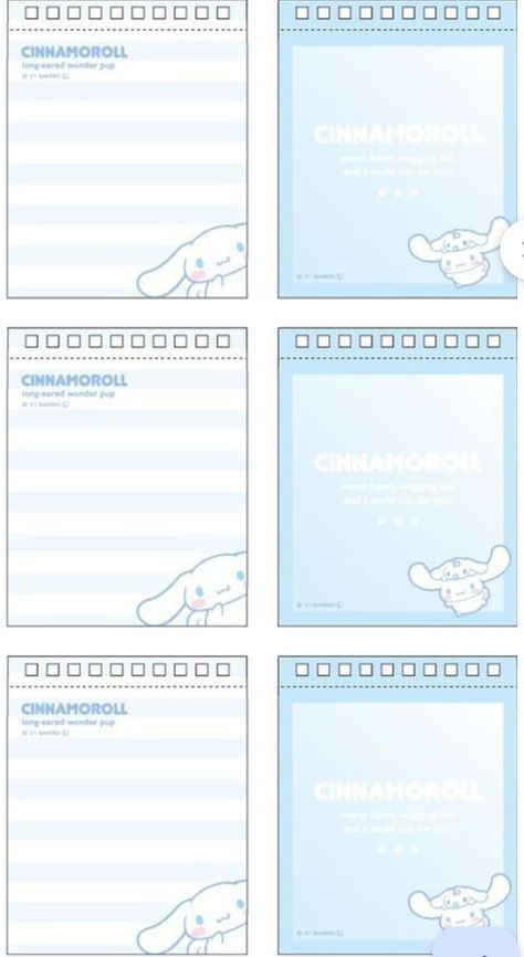 Cinnamoroll Note, Kitty Crafts, Memo Pad Design, Bullet Journal Ideas Templates, Hello Kitty Crafts, Note Pads, Hand Lettering Tutorial, Cute Notes, Amy Rose