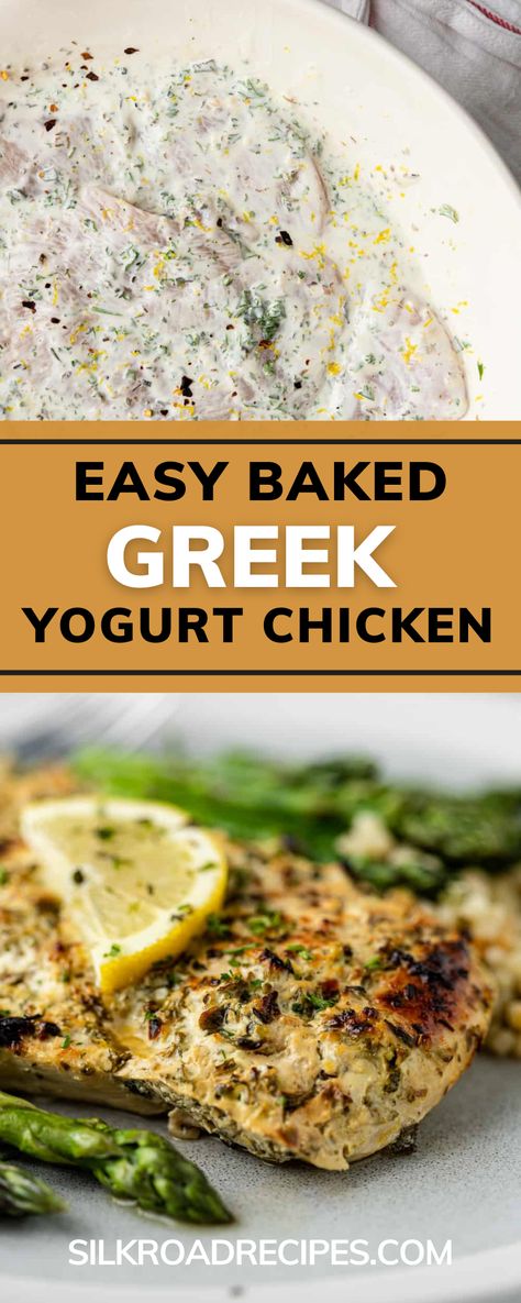 Baked Greek Yogurt, Chicken Marinade Yogurt, Greek Yogurt Chicken Marinade, Greek Yogurt Chicken Recipes, Greek Chicken Breast, Greek Chicken Marinade, Baked Greek Chicken, Mediterranean Recipes Healthy, Low Fat Chicken