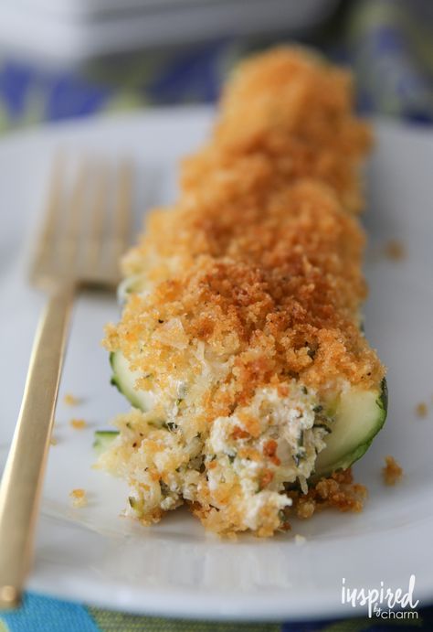 Zucchini Houdini - Goat Cheese Stuffed Zucchini | inspiredbycharm.com Stuffed Zucchini Boats Vegetarian, Zucchini Boats Vegetarian, Zucchini Goat Cheese, Easy Entrees, Zucchini Stuffed, Meatless Mains, Stuffed Zucchini Boats, Roasted Vegetable Pasta, Goat Cheese Pasta