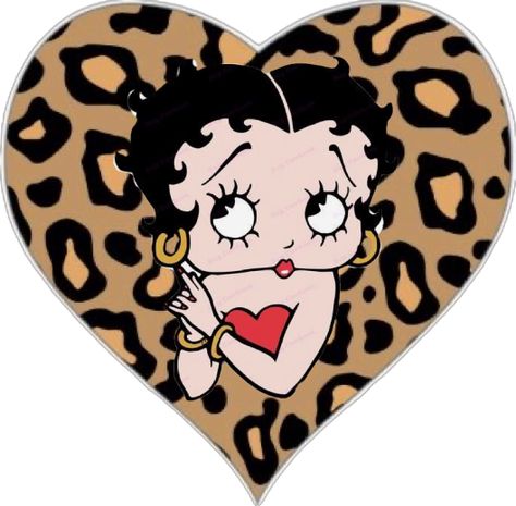 Pfp Betty Boop, Mcbling Stickers, Cheetah Print Widget, Cheetah Print Pfp, Betty Boop Profile Picture, Betty Boop Stickers, Thrift Logo, Cheetah Print Rooms, Betty Boop Pfp