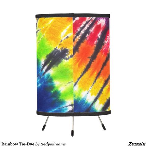 Rainbow Tie, Tripod Lamp, Trim Color, Lamp Shades, Decorating Tips, Dorm Room, Lamp Shade, Statement Pieces, Light Bulb