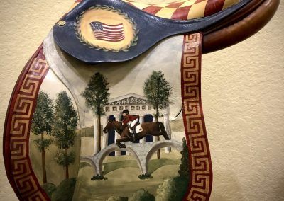 Painted Boots and Saddles - Canvasworks Designs Repurpose Old Saddles, What To Do With Old Saddles, Painted Saddle, Equine Decor, Horse Projects, Painted Boots, Western Ideas, English Horse Tack, Craft Recipes