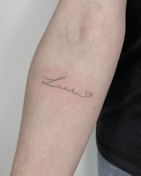 Liam Name Tattoo Design, Luis Name Tattoo, Luna Name Tattoo, Liam Tattoo, Tatto Name, Tato Nama, Best Neck Tattoos, Simple Arm Tattoos, Writing Tattoos