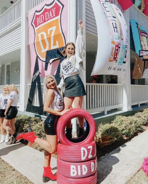 Ride Of Your Life Bid Day Theme, Road Trip Bid Day Theme, Welcome To The Ride Of Your Life Bid Day, Ride Of Your Life Bid Day, Road Trip Bid Day, Nascar Bid Day, Bidday Themes, Sorority Themes, Recruitment Themes