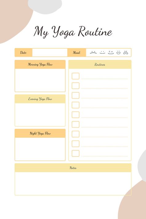 Exercise Book Design, Exercise Template, Yoga Tracker, Yoga Planner, Class Planner, Positivity Challenge, Wellness Challenge, Month Workout, Easy Doodles