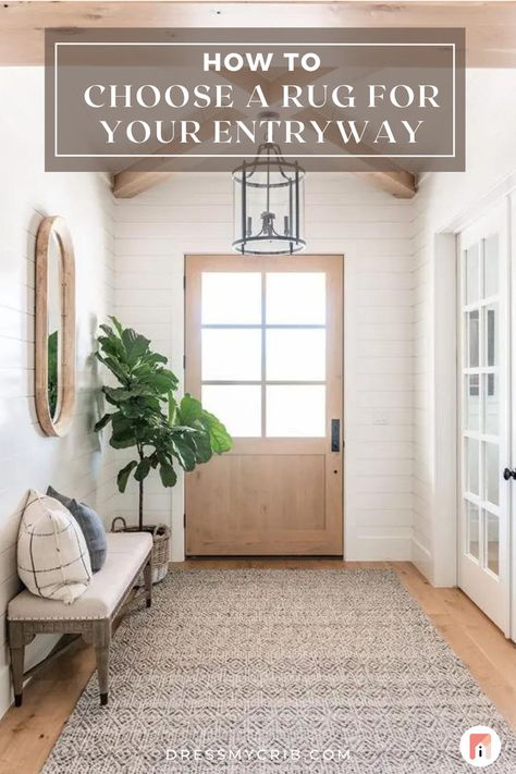 Wondering what Entry rug Size to Pick for Your Entryway? We have made a Rug Size Guide that breaks it down for you! Find the Rug Size and Placement that fits your entryway the best! Whether you have narrow entryway ideas or a large entryway decor, we have prepared a blog to help you understand how to place a entry rug to maximize the functionality, comfort and style. For more rug size and placement tips & tricks read our blog! Entryway Rug Size, Narrow Entryway Ideas, Large Entryway Decor, Front Door Rugs Indoor, Bed Options, Large Entryway, Front Door Rugs, Narrow Entryway, Front Door Entryway