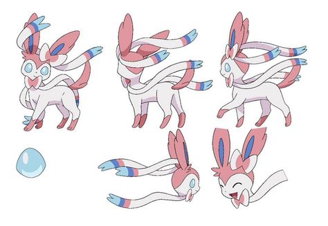 El Aleph on Twitter: ""Sylveon" character model sheet from ... Sylveon Reference, Eevee Sylveon, Pokémon Design, Pikachu And Eevee, Concept Art Books, Fairy Type Pokemon, Pokemon Sketch, Character Model Sheet, Character Model