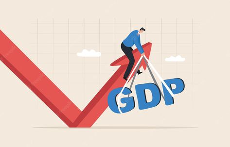 Premium Vector | Gross domestic product or gdp recession business consumption investment arrow sign pointing downwards businessman trying to pull up the gdp on the arrow graph Geography Map, Arrow Sign, Gross Domestic Product, Arrow Signs, The Arrow, Pull Up, Pull Ups, Geography, Business Man