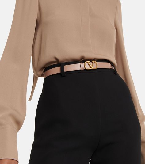 Valentino Aesthetic, Valentino Belt, Womens Designer Belts, Tie Neck Shirt, V Logo, Glamorous Look, Designer Shopping, Fashion 2024, Leather Belts