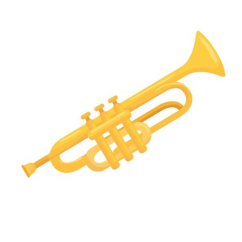 Trumpet Instrument, Vector Design, Vector Art, Vector Free, Clip Art, For Free, Design