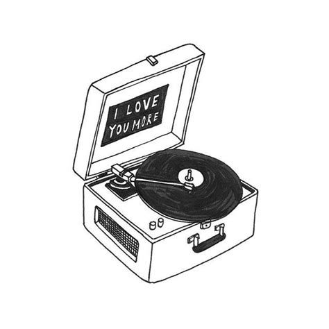 Music Drawings, Music Illustration, Mini Drawings, Instagram Highlight Icons, Record Player, Line Art Drawings, Doodle Drawings, Tattoo Sketches, Art Plastique