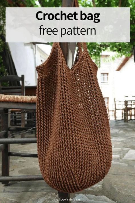 Large Crochet Bag Pattern, Easy Crochet Beach Bag Free Pattern, Crochet Big Bag Pattern Free, Crochet Grocery Bag Pattern Free, Crochet Beach Bag Free Pattern, Big Bag Pattern, Crochet Patterns For Purses, Large Crochet Bag, Crochet Bag Free Pattern