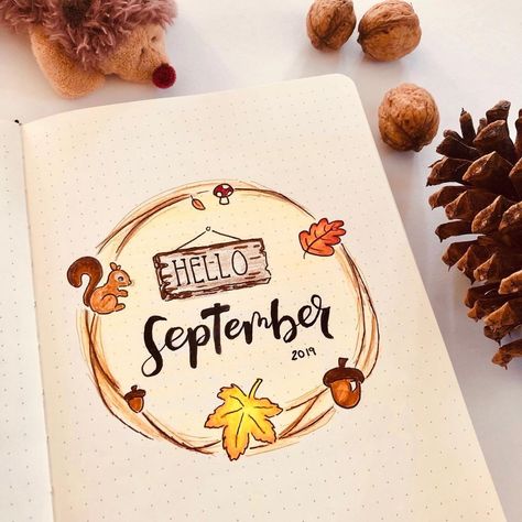 100+ Bullet Journal Ideas that you have to see and copy today! 418 Bujo Autumn, Diary Doodles, Autumn Bullet Journal, Notebook Journaling, Artist Hue, Bullet Journal September, Bullet Journal Page, Bullet Journel, Bulletin Journal Ideas