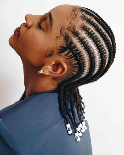 Cornrows With Beads, Cornrow Hairstyle, Cornrows Natural Hair, Cornrows Braids For Black Women, Hair Styles Braids, Styles Braids, Hair Patterns, Braids Hairstyles Pictures, Braided Cornrow Hairstyles