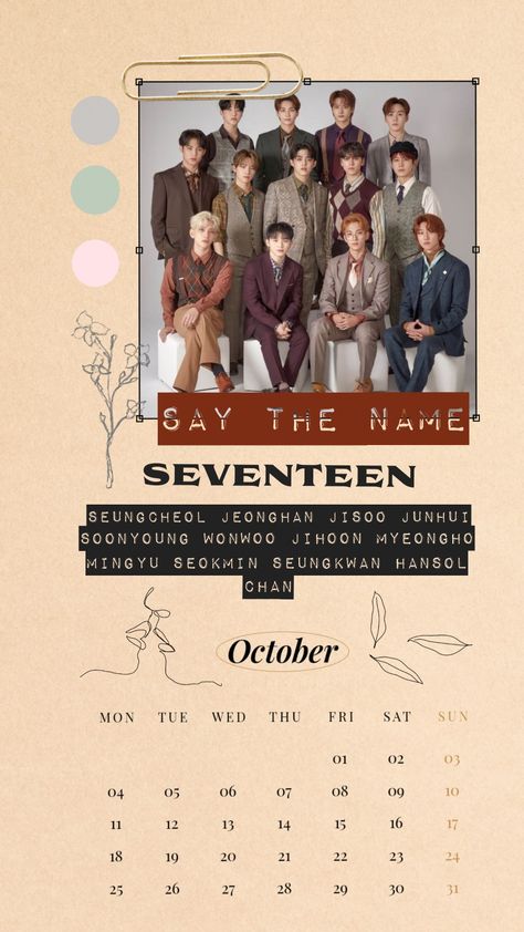 So this is what I came up with hope you like it Wallpaper October, Seventeen Wallpaper, Seventeen Wallpapers, Seventeen, Aesthetic Wallpapers, Movie Posters, Quick Saves, Film Posters