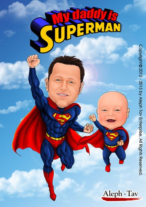 Superman Theme, Hero Of The Day, Real Superheroes, Caricature Gifts, Personalize Gifts, Father's Day Activities, Scrapbook Images, Caricature From Photo, Gifts Corporate