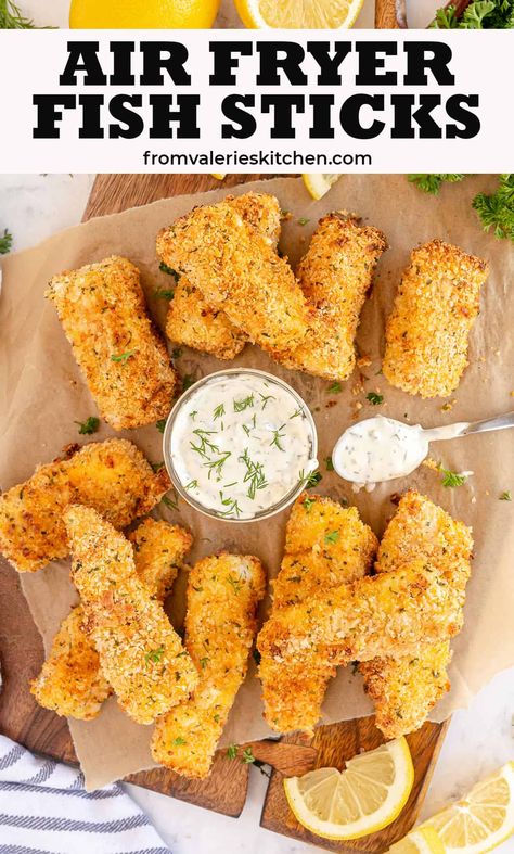 Air Fryer Fish Sticks, Homemade Fish Sticks, Oven Fried Fish, Air Fryer Fish, Homemade Tartar Sauce, Super Family, Multi Cooker, Fish Sticks, Air Fryer Dinner Recipes