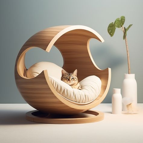 Cat House Apartment Cave Modern Cat Furniture Table Luxury Cat Bed Pet Furniture Luxury Cat Room, Dog Kennel Plans, Kennel Plans, Luxury Pet Furniture, Luxury Cat Furniture, Modern Pet Furniture, Cat Room Decor, Pet Friendly Furniture, Cat Furniture Design