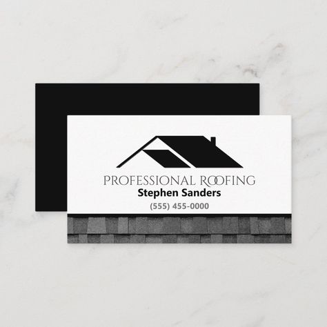 Roofing Shingles, Construction Business Cards, Company Business Cards, Construction Business, Roof Shingles, Window Clings, Professional Business Cards, Construction Company, Home Repair