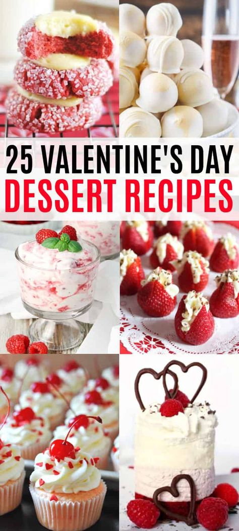 Easy Valentine’s Day Desserts, Valentine's Deserts, Valentines Day Deserts, Valentine's Desserts, Valentines Recipes, Valentines Desserts, Dessert Holiday, Valentines Recipes Desserts, Valentines Snacks