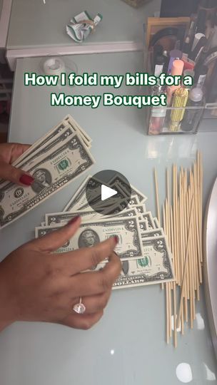 58K views · 4.6K reactions | How I fold my bills for a Money Bouquet 💰💐

#diaperbouquets #diaperbouqet 
#roses #rosas #bouquet #detroit #moneybouquet #detroitflowers #detroitdatenight #florals #floraldesign  #bouquetofflowers #bouquetoftheday #bouquetofroses #rosebouquet #floralbouquet #floralarrangement #twodollarbills #moneybouquets #whiteroses #purpleroses #reels, #reelsinstagram, #reelsviral, #reelsovers, #reelsofinstagram, #reelsvideos, #reelstrending #designerfloralwrap #designerwrappingpaper | The WR Experience | Jordan W. Carter · Crazyman???, Pt. 1 Money Bouquet With Roses, Money Rose, Bouquet Tutorial, Money Flowers, Money Bouquet, Birthday Money, Diy Money, Diy Bouquet, Floral Wraps