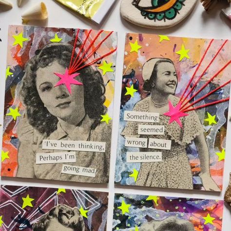 Trading Card Ideas, Multimedia Art, My September, Multimedia Arts, Therapy Office, Atc Cards, Journal Inspo, Art Cards, Mixed Media Art Journaling